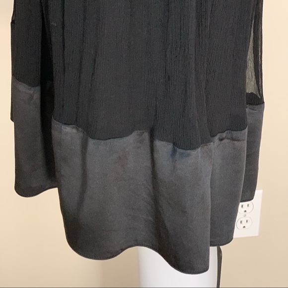 MAGGY LONDON Silk Halter Fit & Flare Midi Dress Black LBD Party Size 6P - Picture 15 of 16